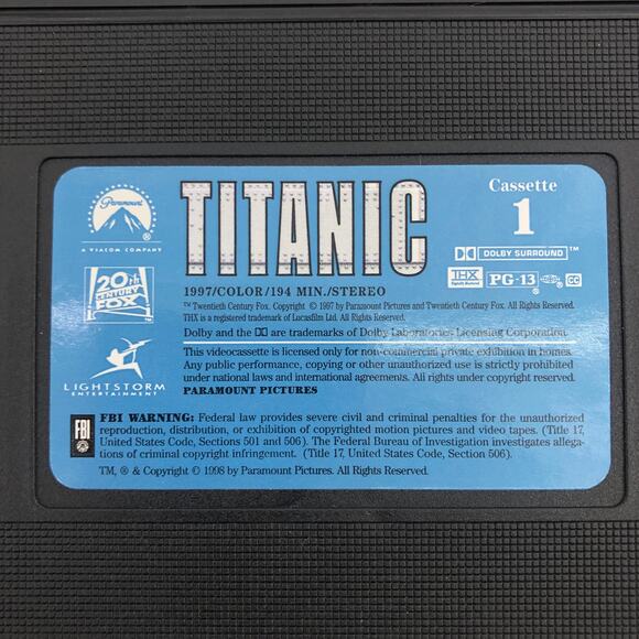 1997/1998 VINTAGE Titanic Movie VHS Cassette Box Set Leonardo DiCaprio - Picture 10 of 11